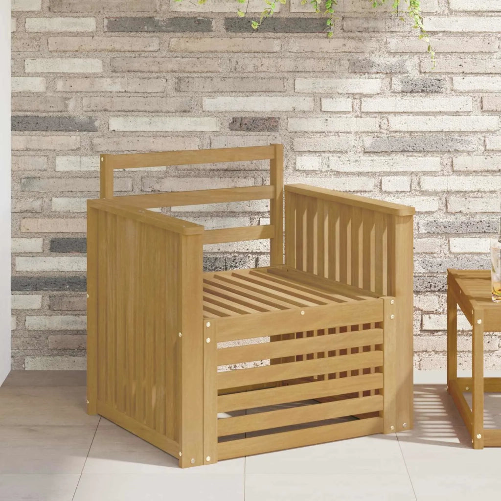 Set di divani da esterno-Sofa da giardino Legno di Acacia Massello Bianco 152811