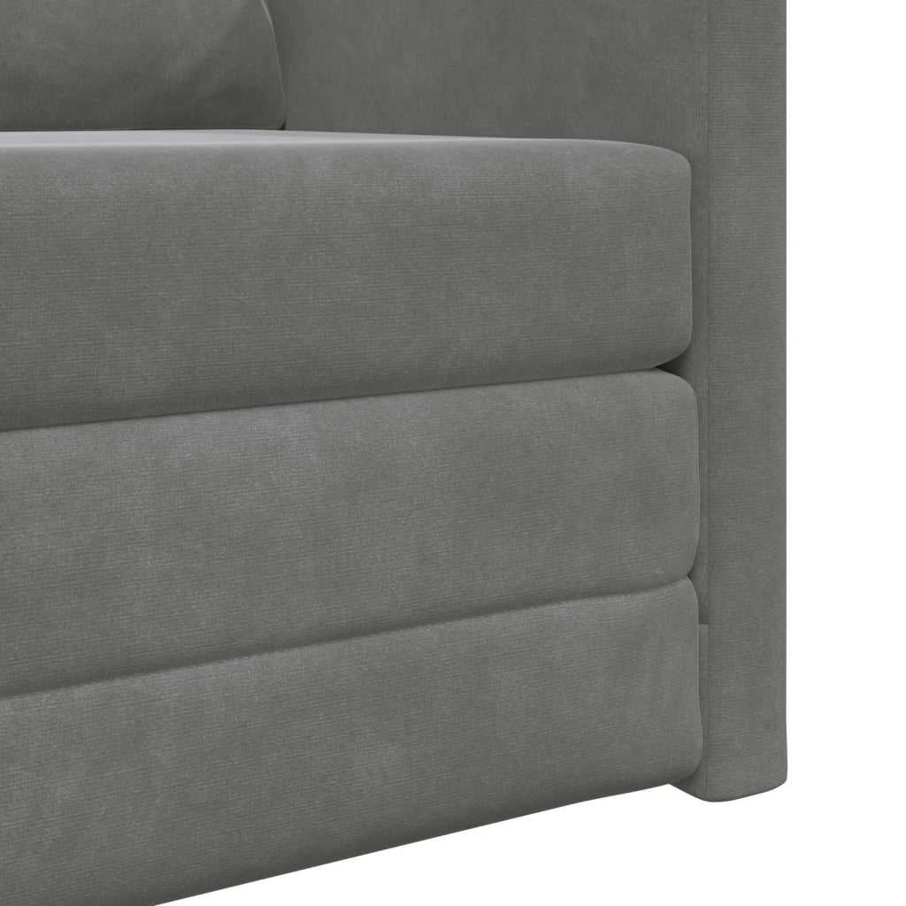Divano letto Grigio scuro 74 x 77 x 81 cm Velluto 4106613