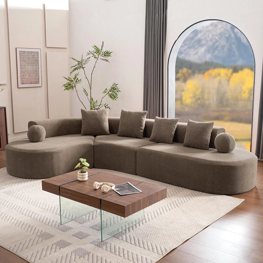Divano a nuvola senza struttura - Xylo - 327 cm - Modello L, comodo, non assemblato