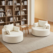 Poltrona modulare in chenille senza montaggio per soggiorno e camera da letto beige 44 kg