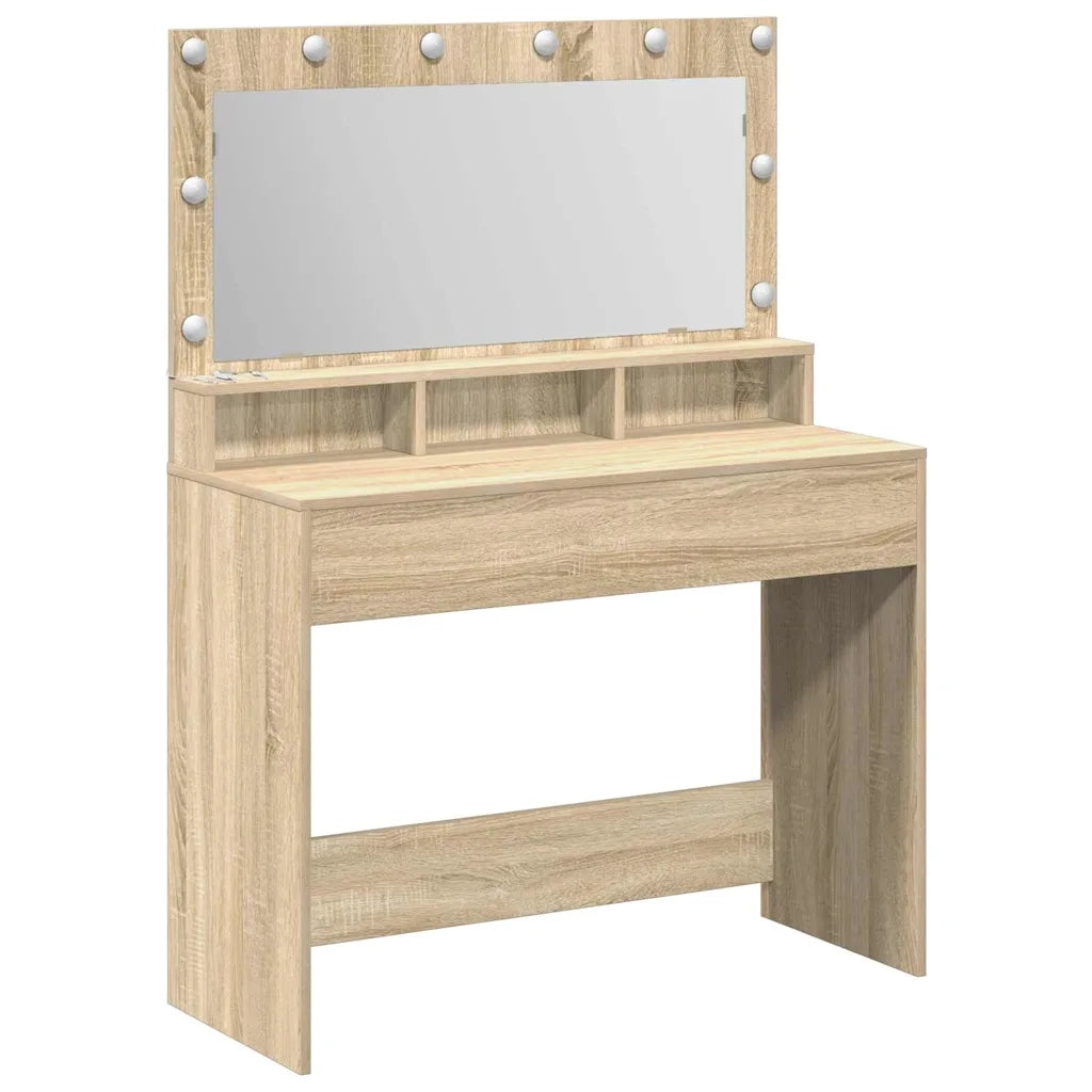 Tavolo da Trucco con specchio Rovere Sonoma 100 x 41 x 135 cm 865102
