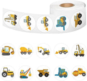 Stickers per postazione di costruzione per bambini - 500 pezzi - trascrittore di graffio - trascrittore di trattore 3D - decorazione per compleanno.