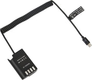 Adattatore di alimentazione per batteria tipo dummy, compatibile con QC e PD, per fotocamere digitali Lumix S5, DCS5, DCS5K, GH5M2, GH6.