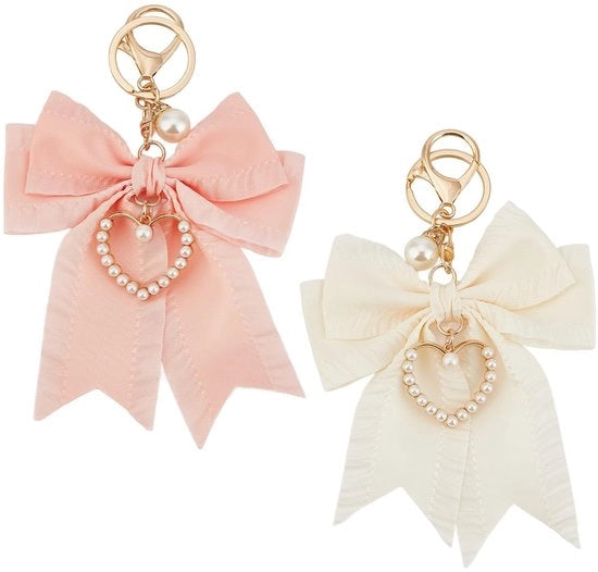 Accessori da chiave 2 pezzi - Portafoglio a forma di striscia - Collana a forma di diamante - Design a cuore - Accessori femminili - 15 x 12 cm - Appender chiave
