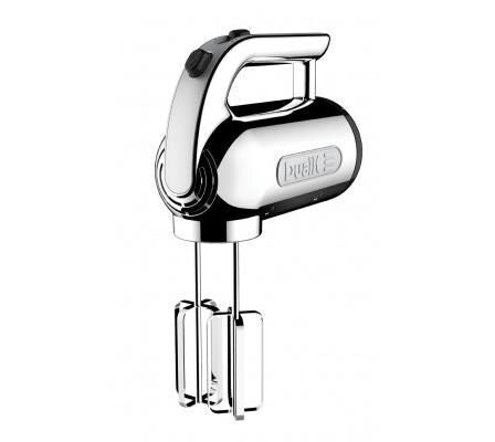 Dualit 89320 Sbattitore Manuale 400 W 4 Velocita' con Fruste Ganci e Punte Acciaio Inox Lucido colore Argento