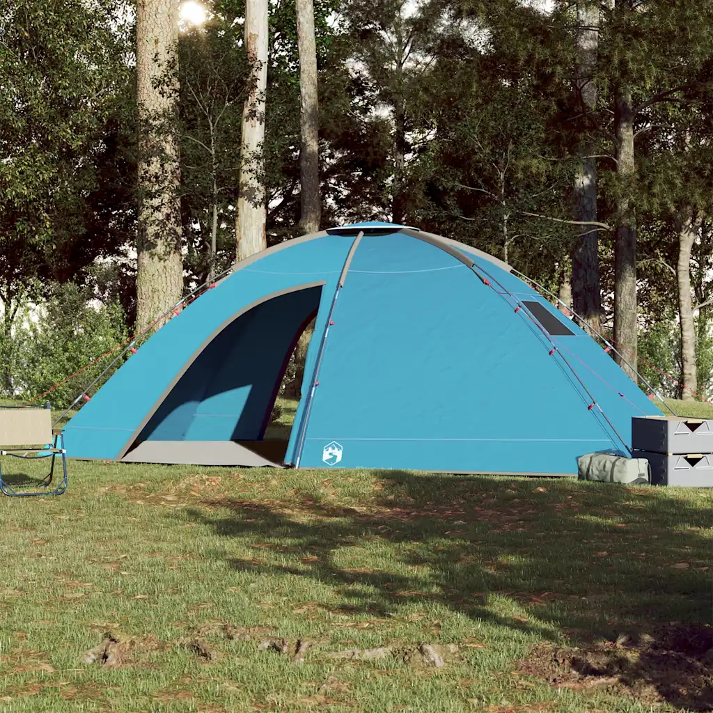 Tenda da Campeggio per 8 Persone-Tenda per Famiglie Blu Impermeabile