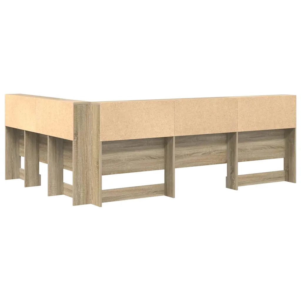 vidaXL Testata contenitore rovere sonoma 140 cm Legno multistrato