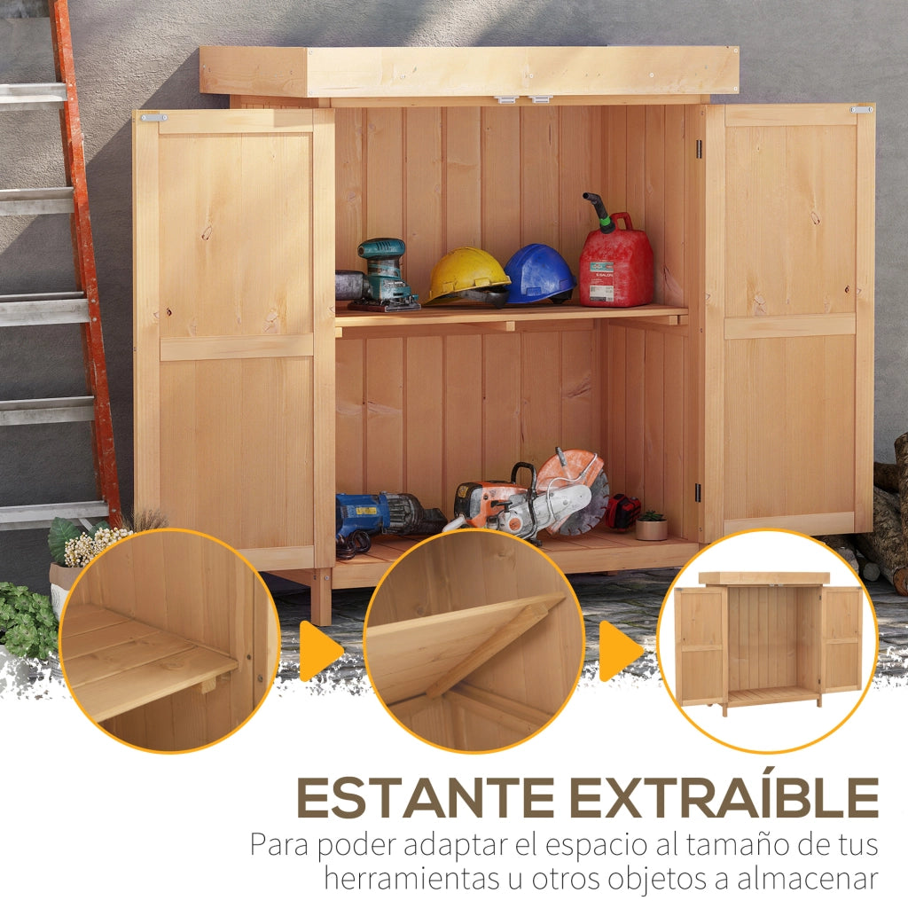 Armadio da Giardino in Legno ¨C zephmum ¨C 74x43x88 cm