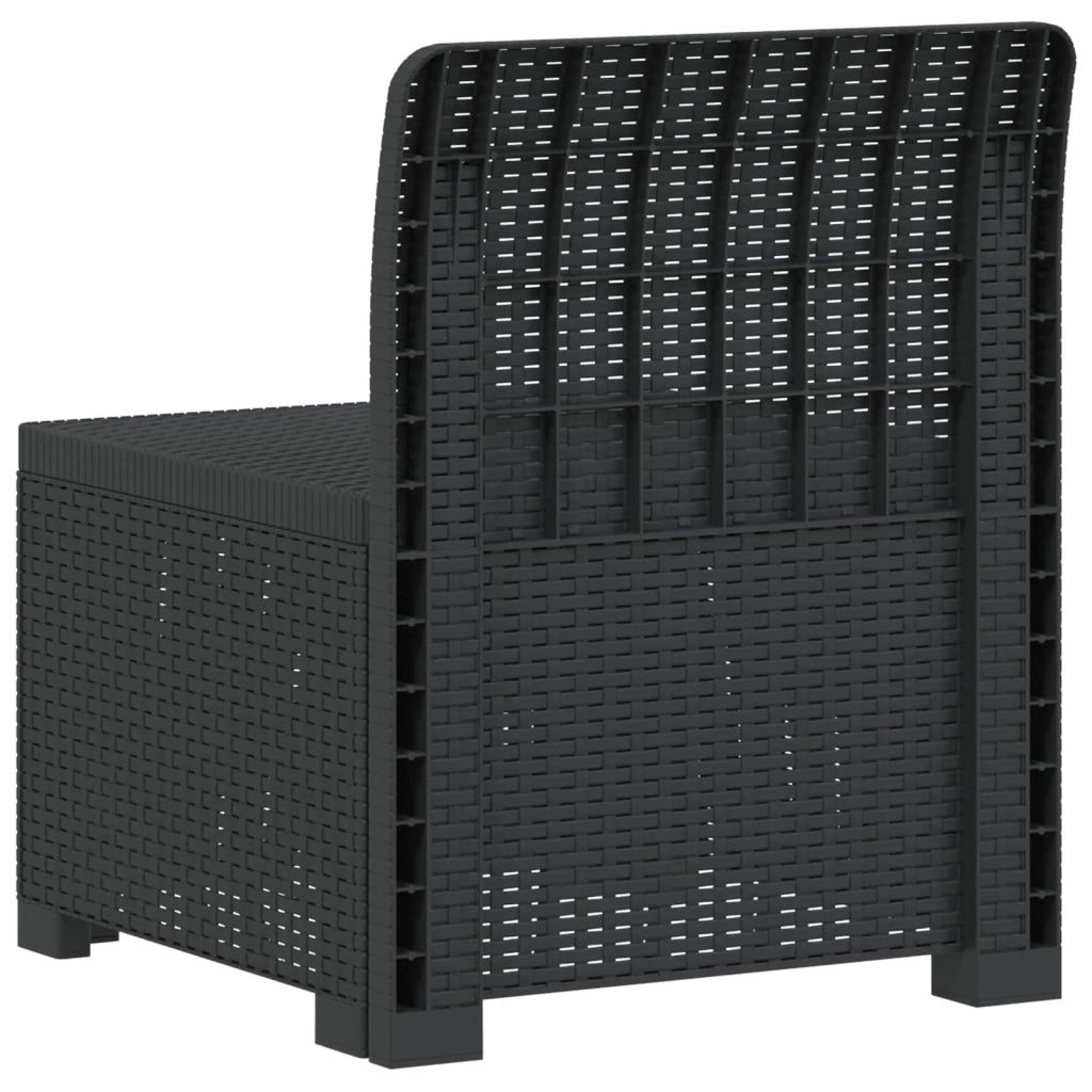 Divano da Giardino a 1 Posto Aspetto Rattan PP Antracite 8011776