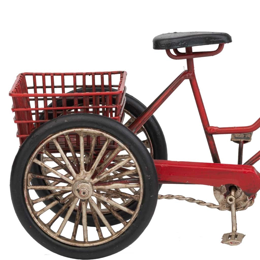 Triciclo in metallo rosso 22x11x14h