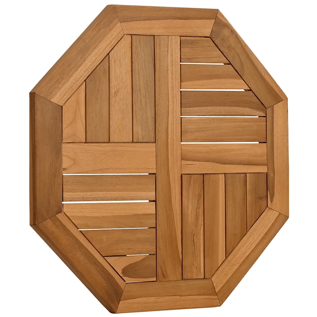 Piano per Tavolo 50x50x2,5 cm Ottagonale Legno Massello Teak 366663