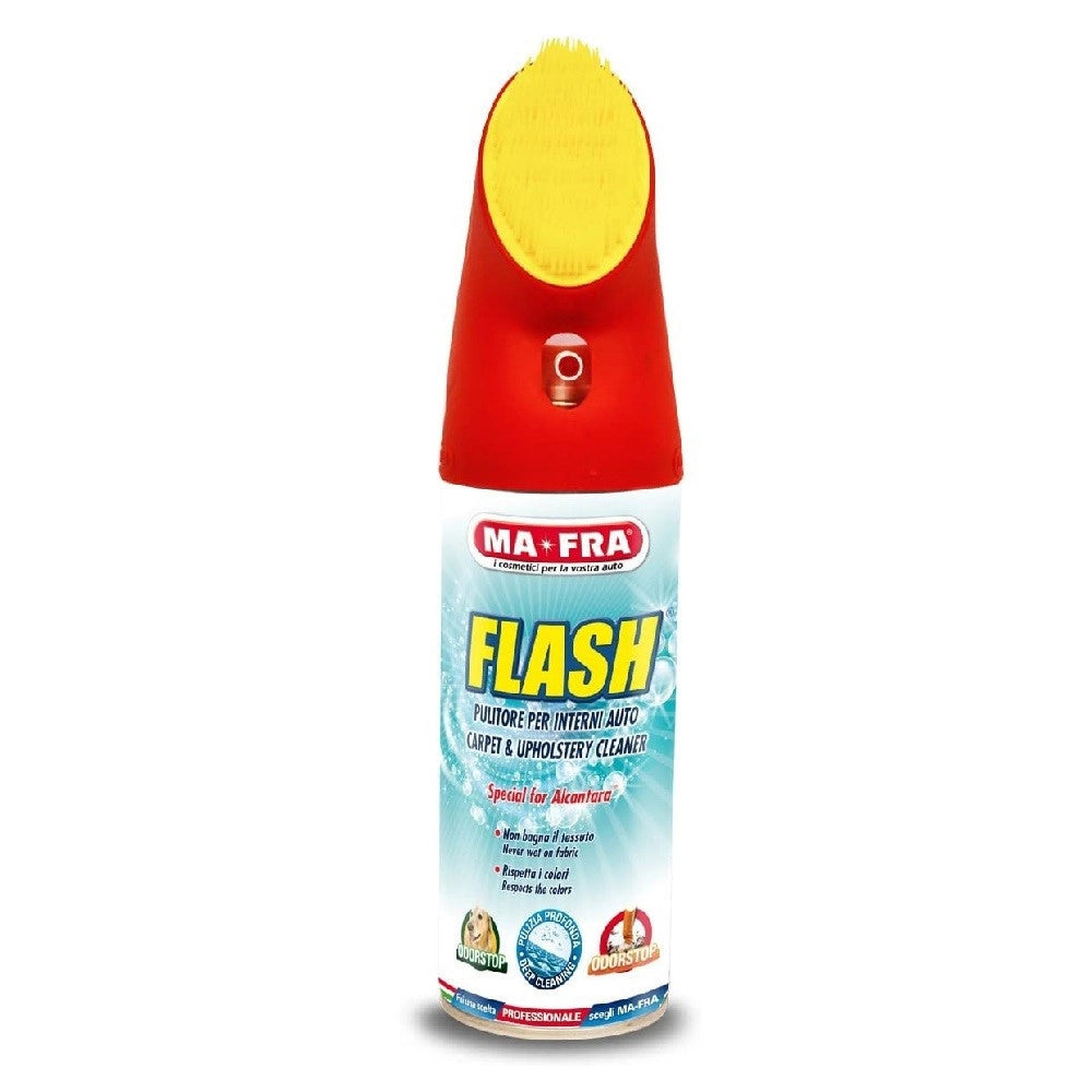 Trade Shop - Pulitore Interni A Secco Adatto Tessuto Velluto Alcantara Neutralizza Odori 400ml -