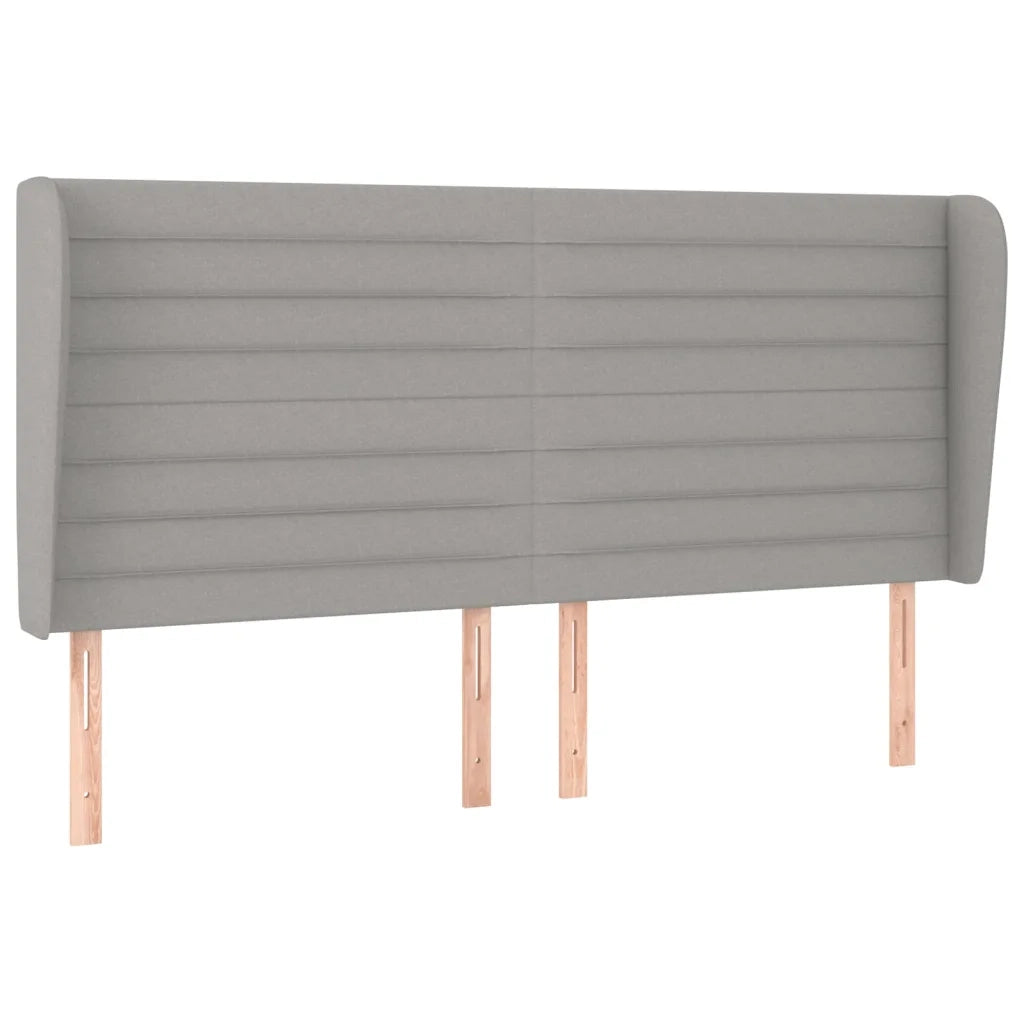 Testiera ad Orecchio Grigio Chiaro 203x23x118/128 cm in Tessuto 3118118