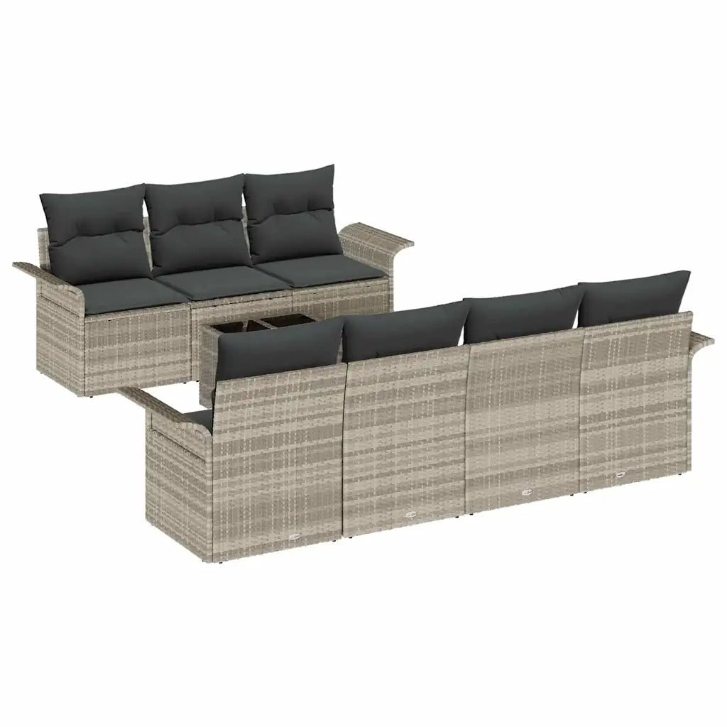 Set Divano da Giardino 8 pcs Grigio chiaro e grigio scuro 3353941