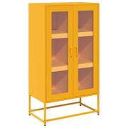 Credenza | Madia | Buffet da pranzo | Armadio da pranzo Giallo Senape 68x39x123 cm in Acciaio