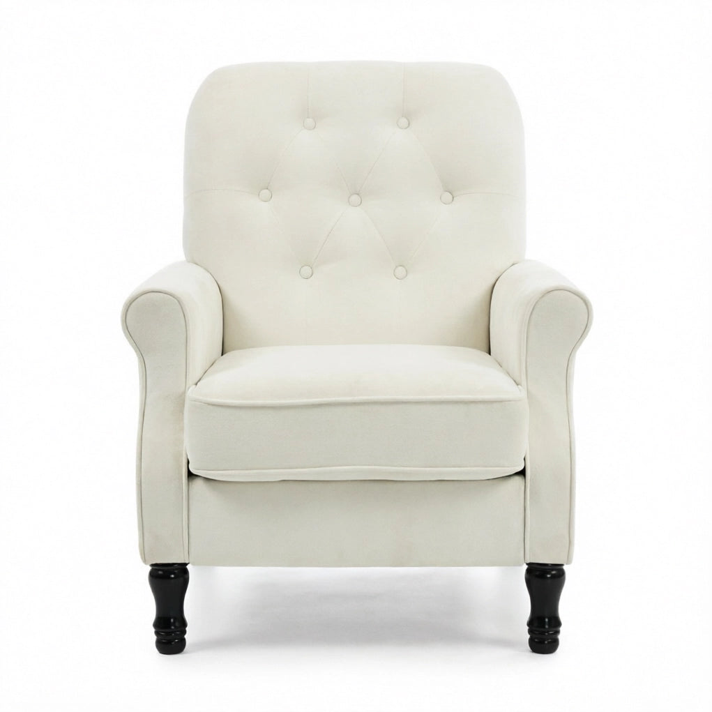 Poltrona lounge 69x75x90 cm con molle insacchettate in lino