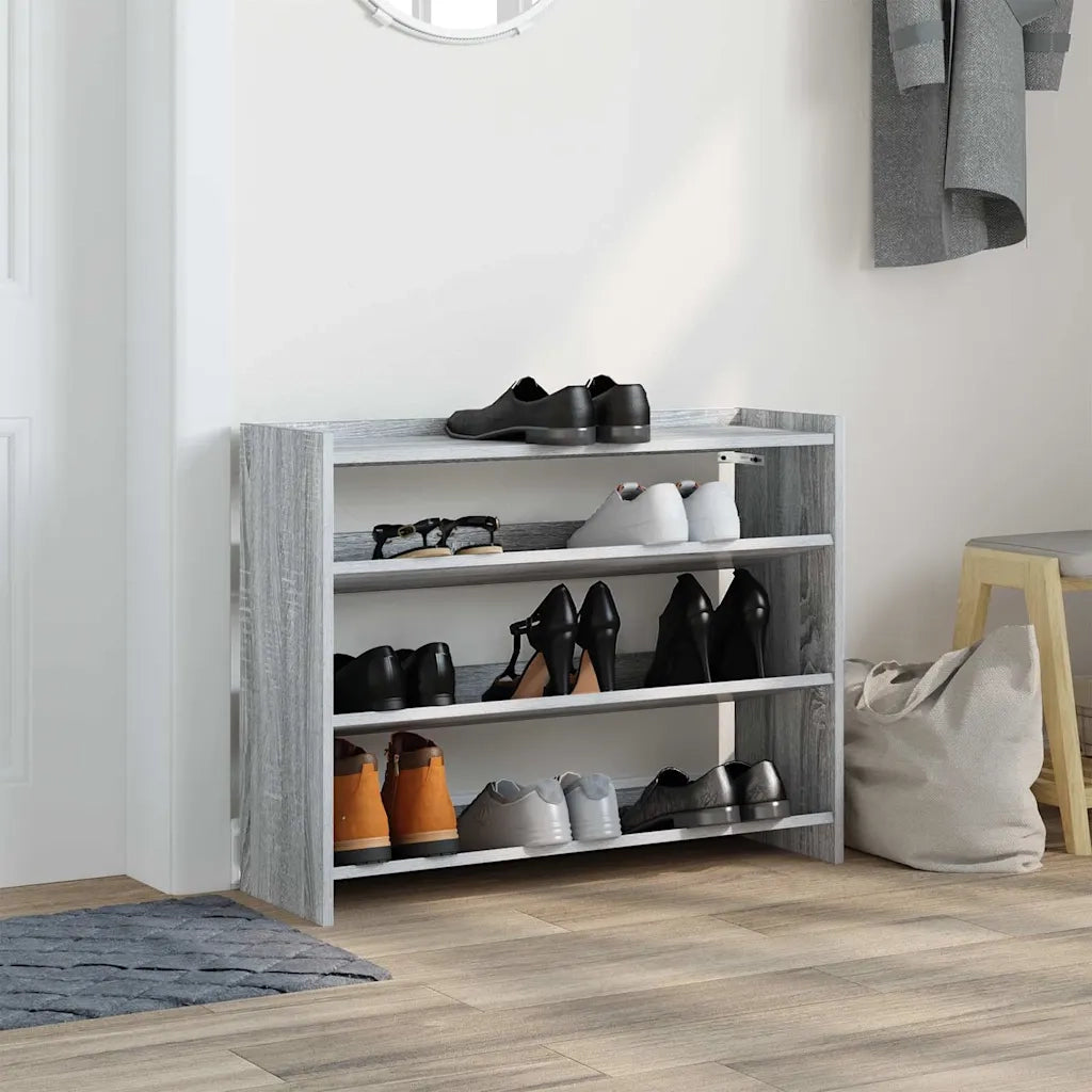 Scarpiera Grigio Sonoma 80x25x62 cm in Legno Multistrato 859919