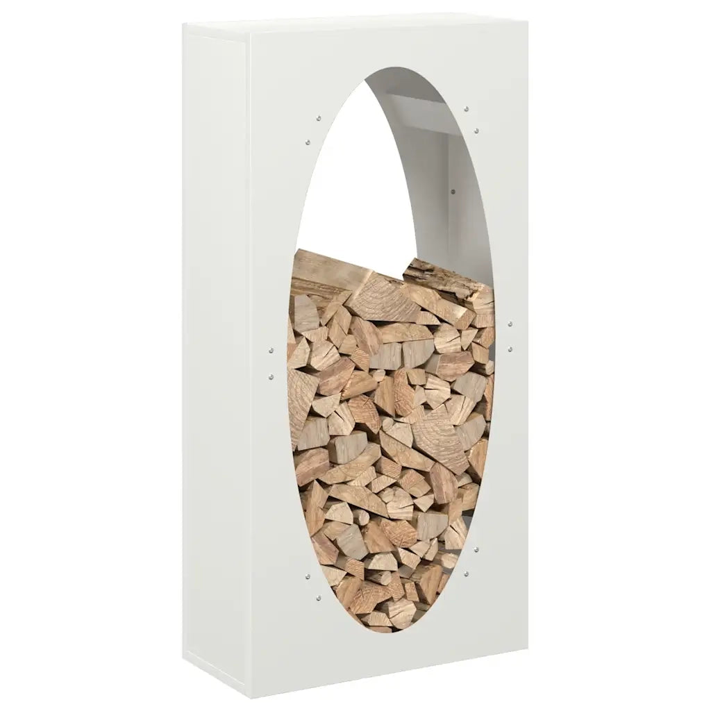 Rastrelliera per Legna da Ardere Bianca 50x23x100 cm 864182