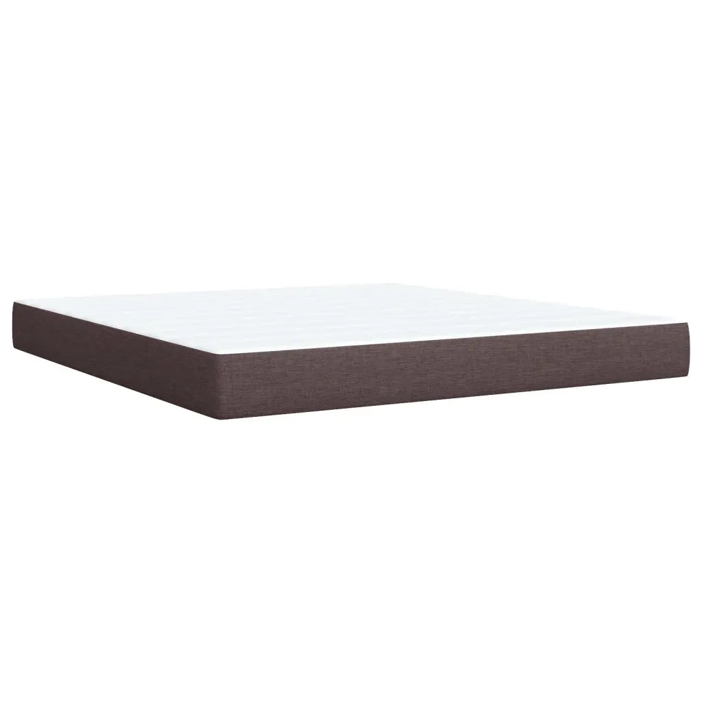 Giroletto a Molle con Materasso Marrone Scuro 180x200cm Tessuto 3288284
