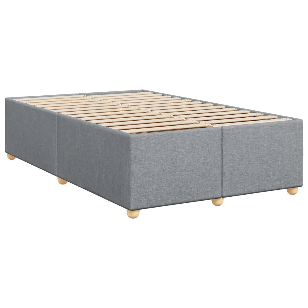 Giroletto a Molle con Materasso Grigio Chiaro 120x200cm Tessuto