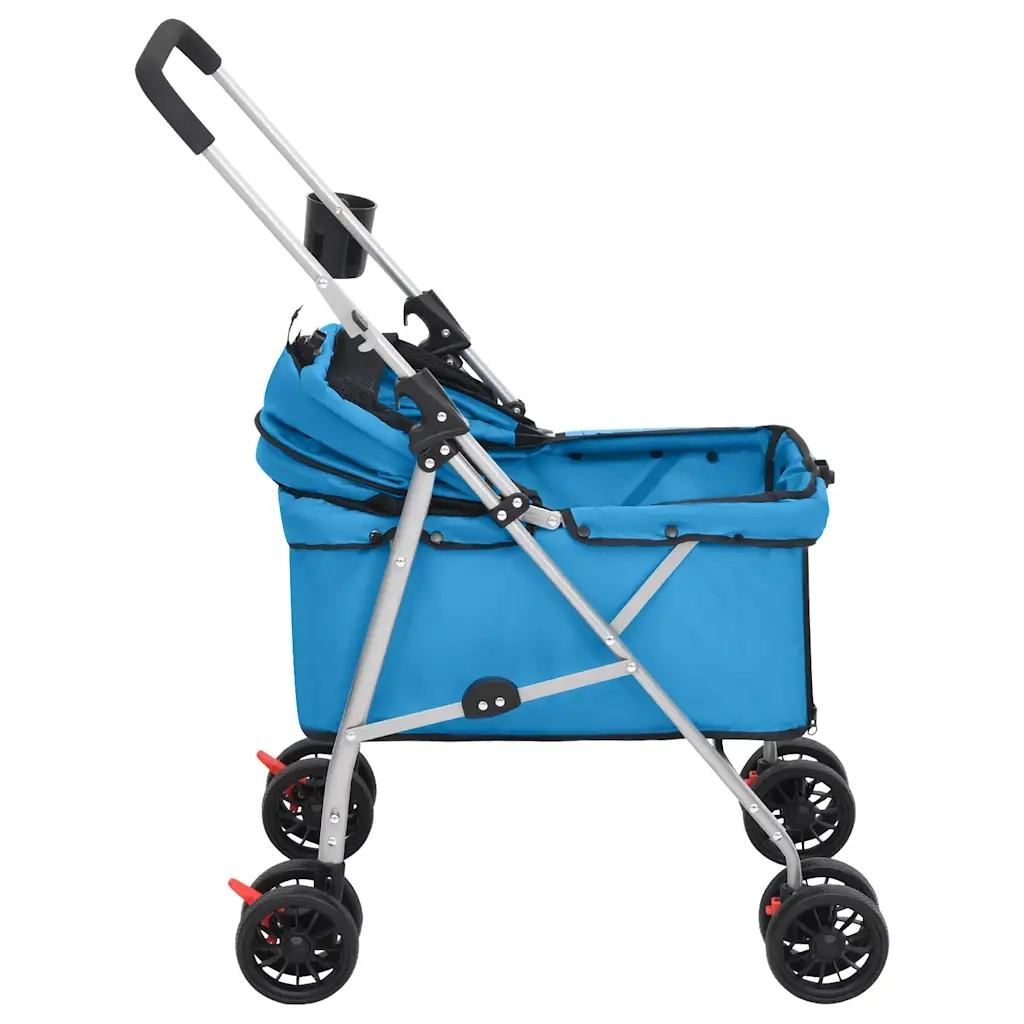 Passeggino per Cani Pieghevole Blu 76x50x100cm Tessuto Oxford CFW8900379
