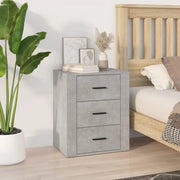Comodino Grigio Cemento 50x36x60 cm in Legno Multistrato cod mxl 30248