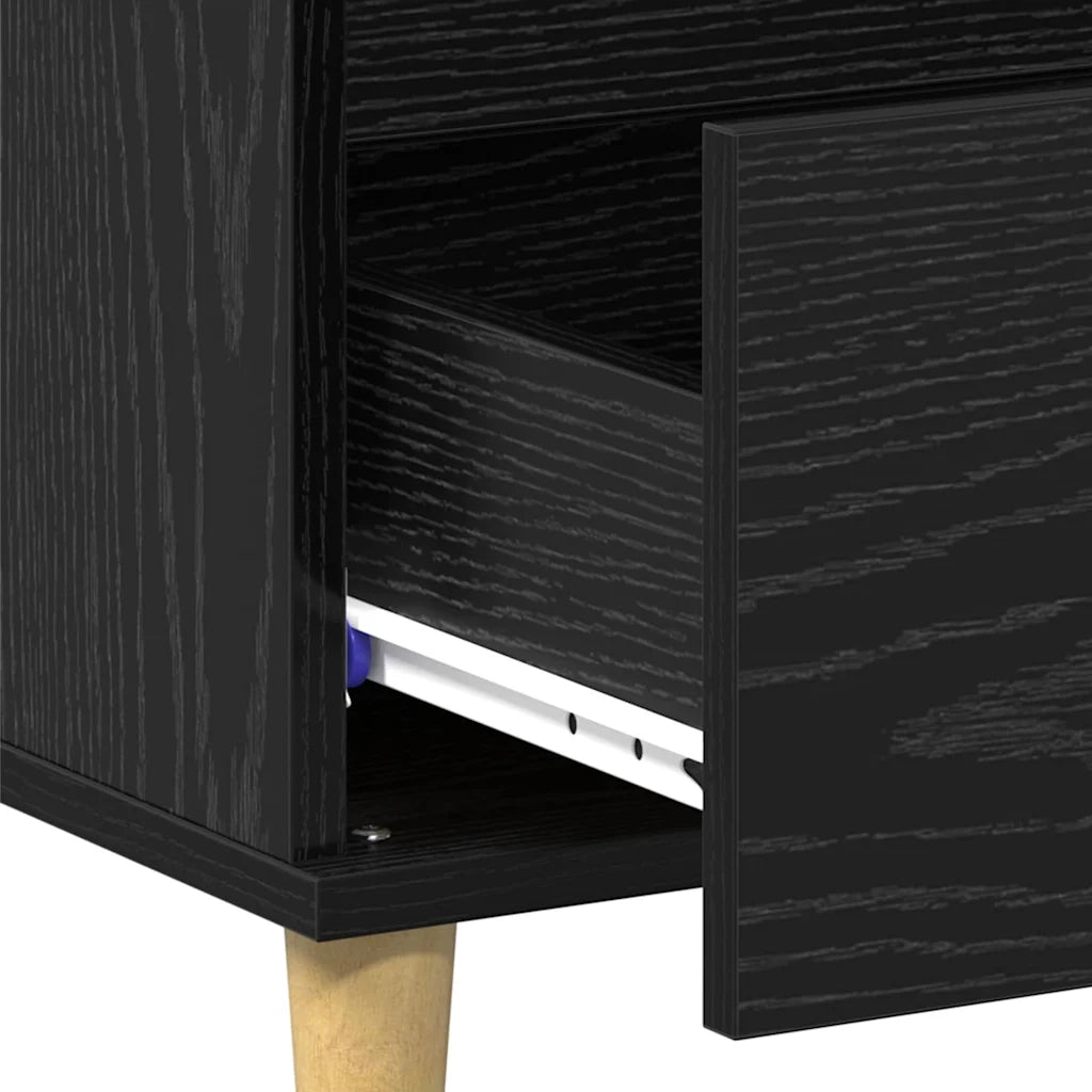 Tavolino da salotto con cassetto Rovere Nero 90 x 50 x 35 cm 881194