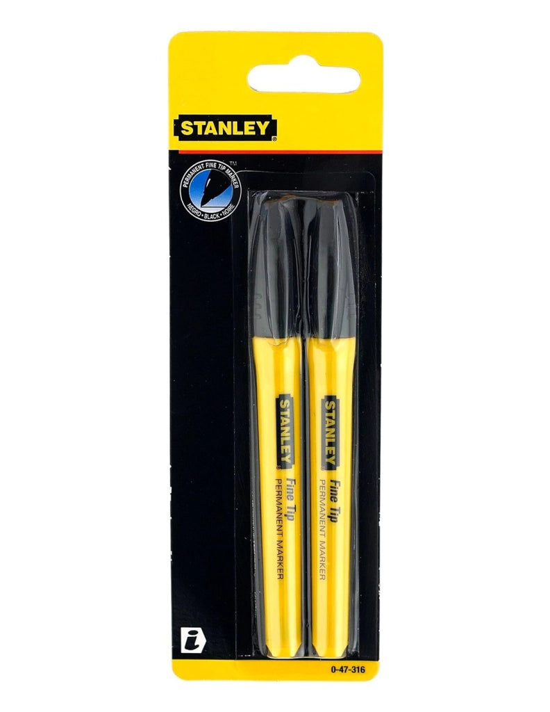 Set di 2 pennarelli neri a punta fine STANLEY 0-47-316
