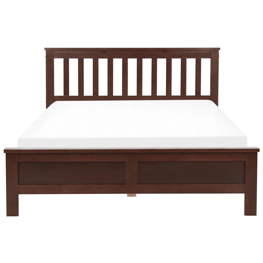 Letto in legno di pino scuro matrimoniale 140 x 200 cm 6 stile scandinavo