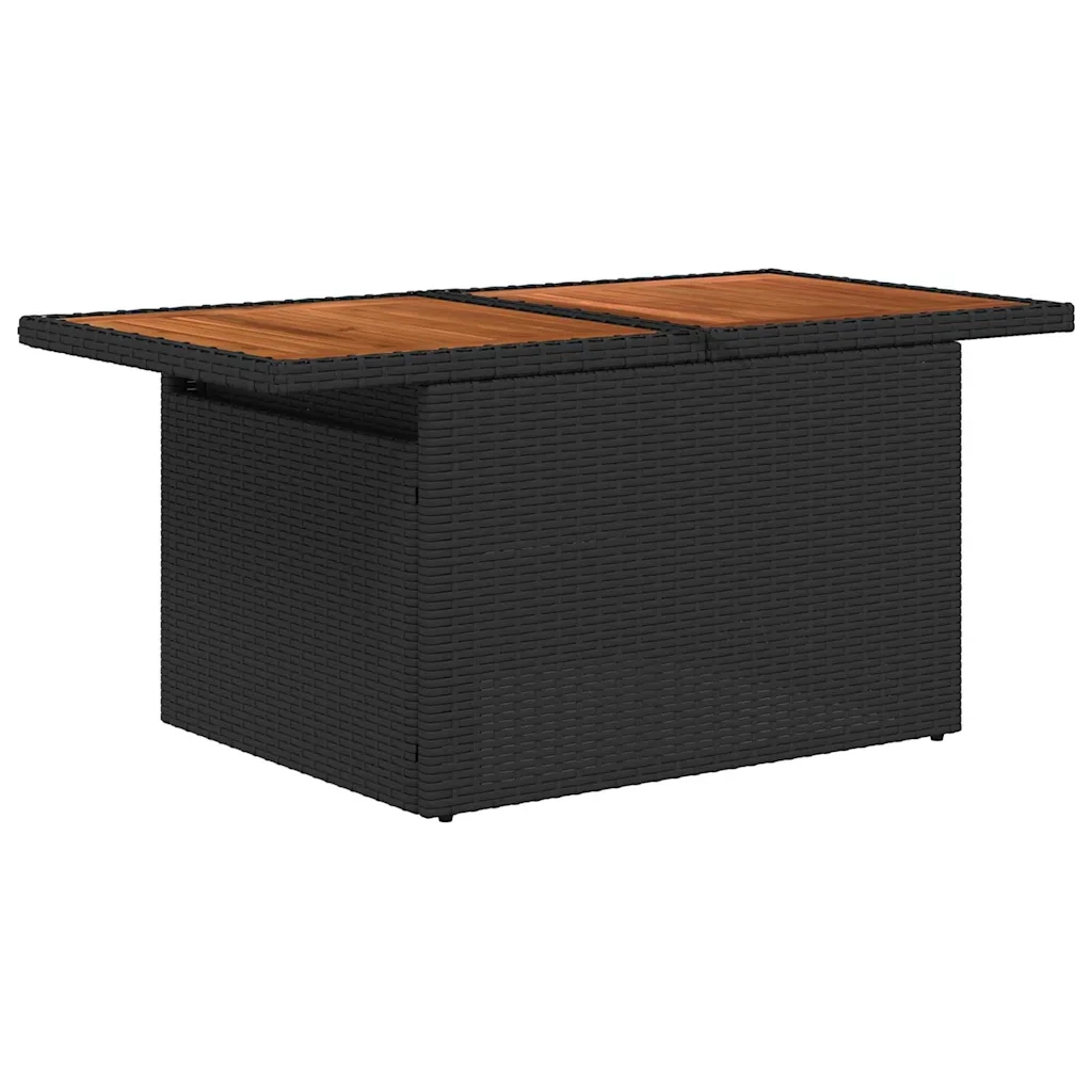 Set Divano da Giardino con cuscino 9 pcs Nero e Crema 3349683