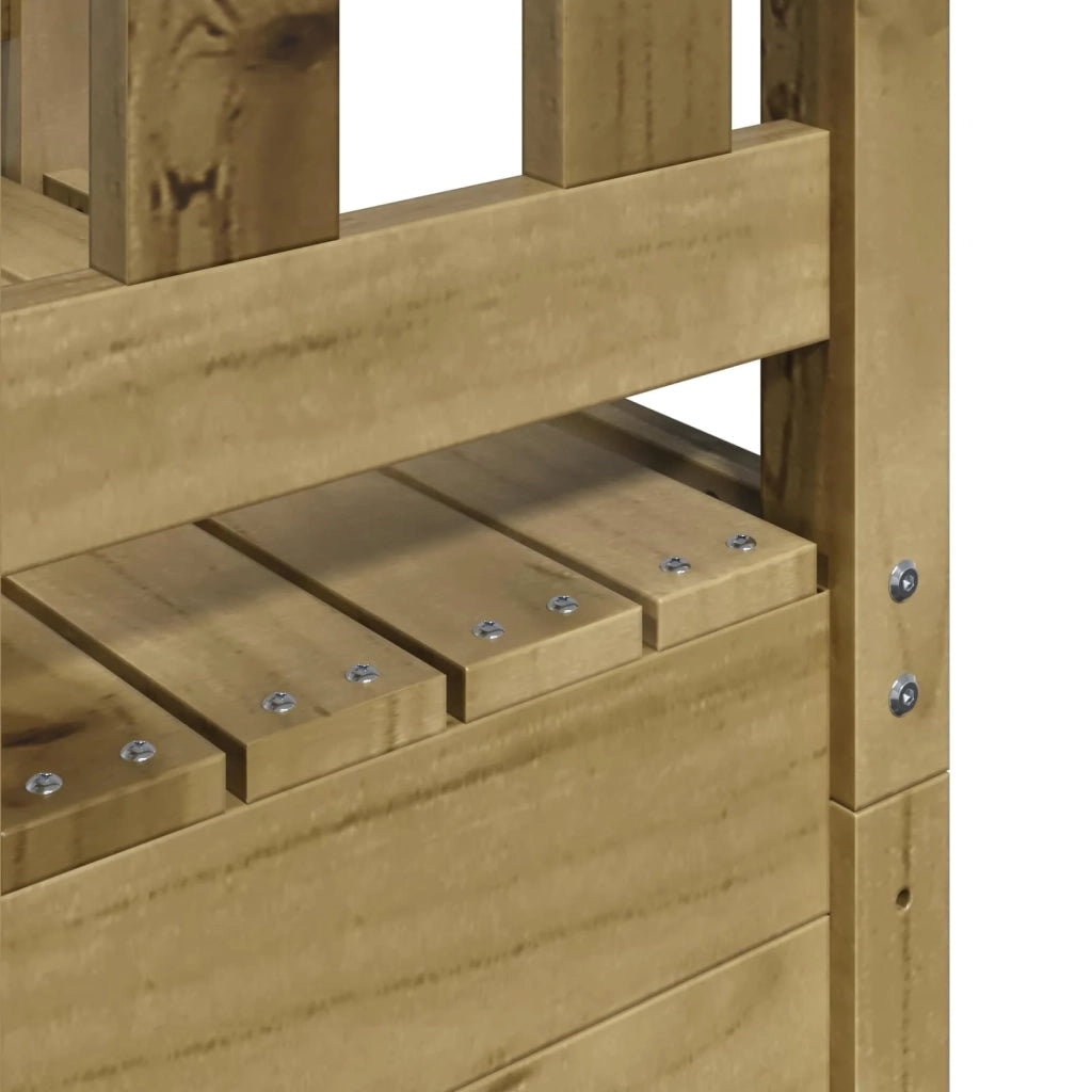 Torre da Gioco per Esterni Naturale Pino Solido Impregnato 826534
