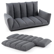 Divano pieghevole da terra 119 x 76 x 60 cm comfort personalizzabile ripiegabile per riporlo stile scandinavo tessuto grigio 20_0011002