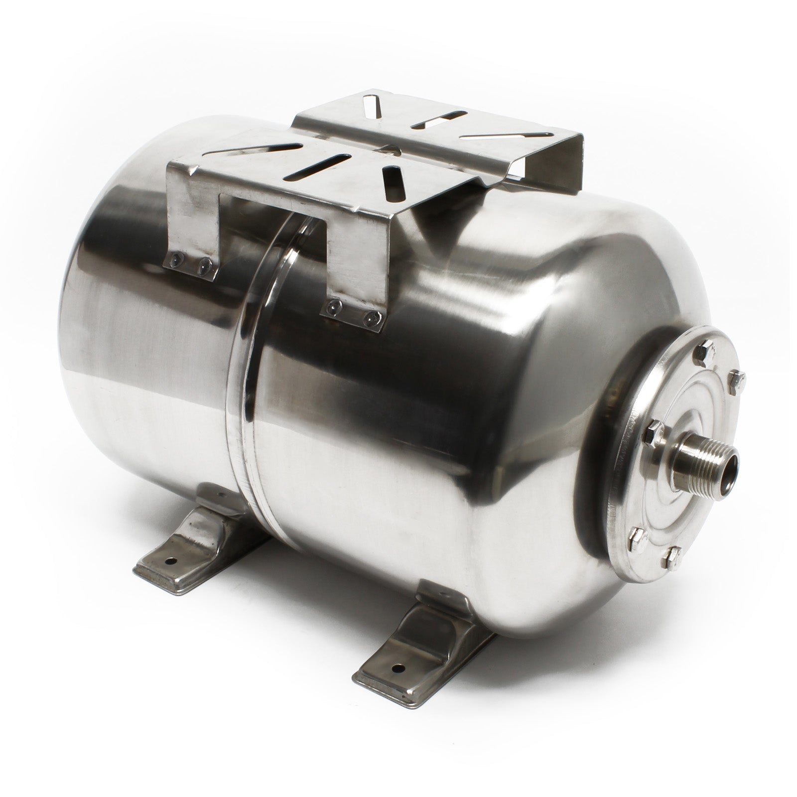 Vaso di espansione 24 l orizzontale acciaio inox per impianti idrici, sistemi autoclave, membrana EPDM