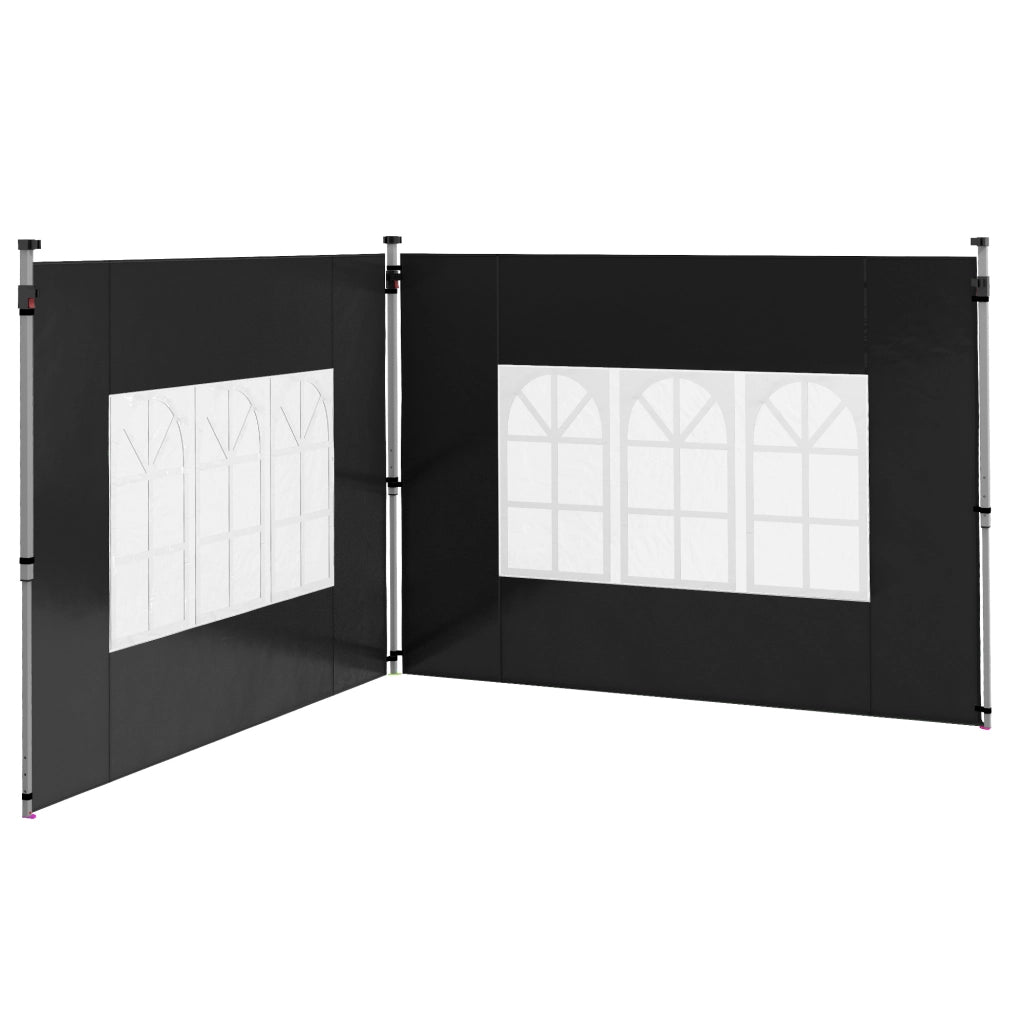 Pannelli laterali per gazebo 3x3 m ¨C zephmum ¨C 295x195 cm nero