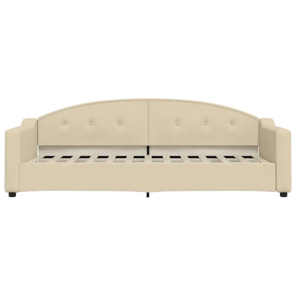Divano Letto Estraibile con Cassetti-Sofa Letto-Daybed Crema 80x200 cm in Tessuto 850155