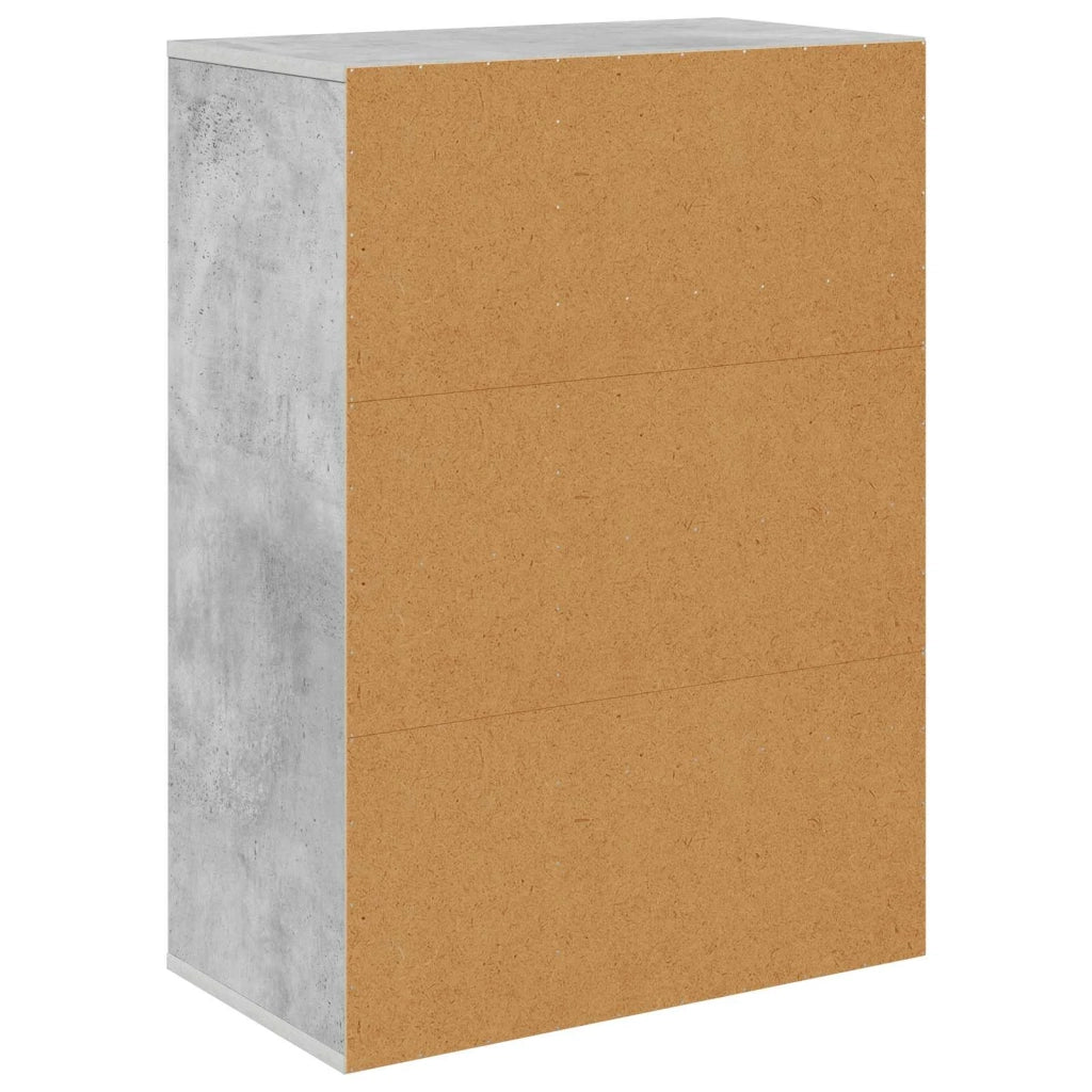 Credenza con cassetto Grigio cemento 60 x 33,5 x 84 cm