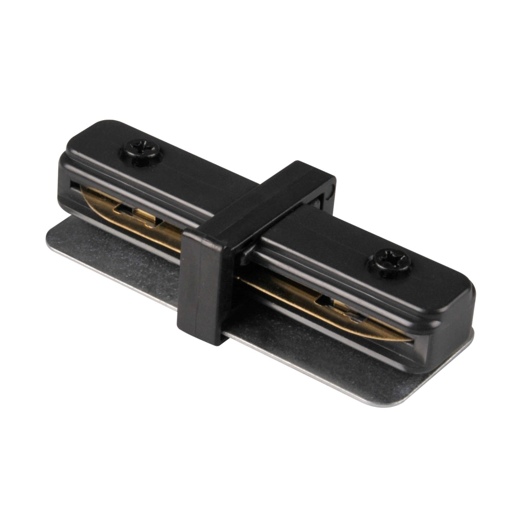 Connettore dritto nero in alluminio per binario Polux 321855