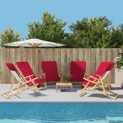 Asciugamani da Spiaggia 6 pz Borgogna 60x135 cm Tessuto 400 GSMcod mxl 102612