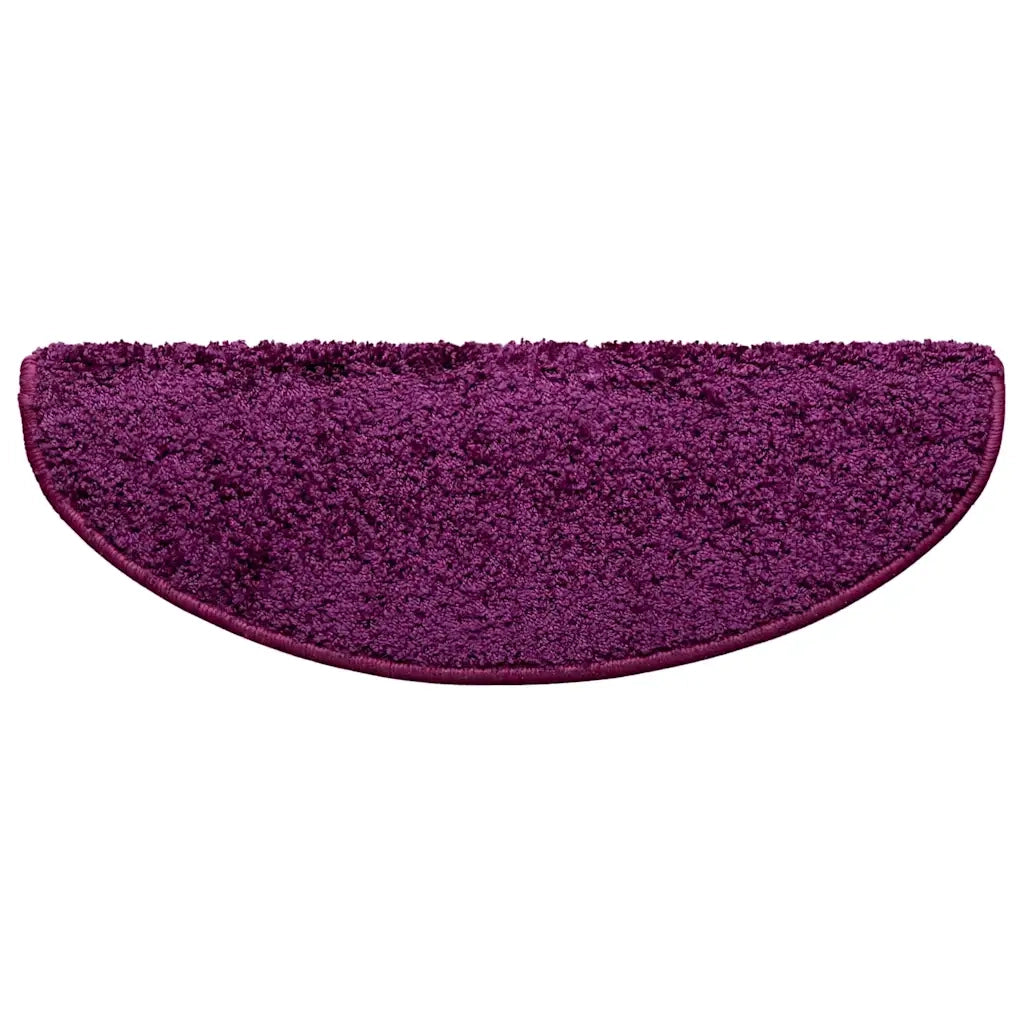 Tappetini per scale 10 pz 65x21x4 cm Viola Semicircolari Grandi 149809