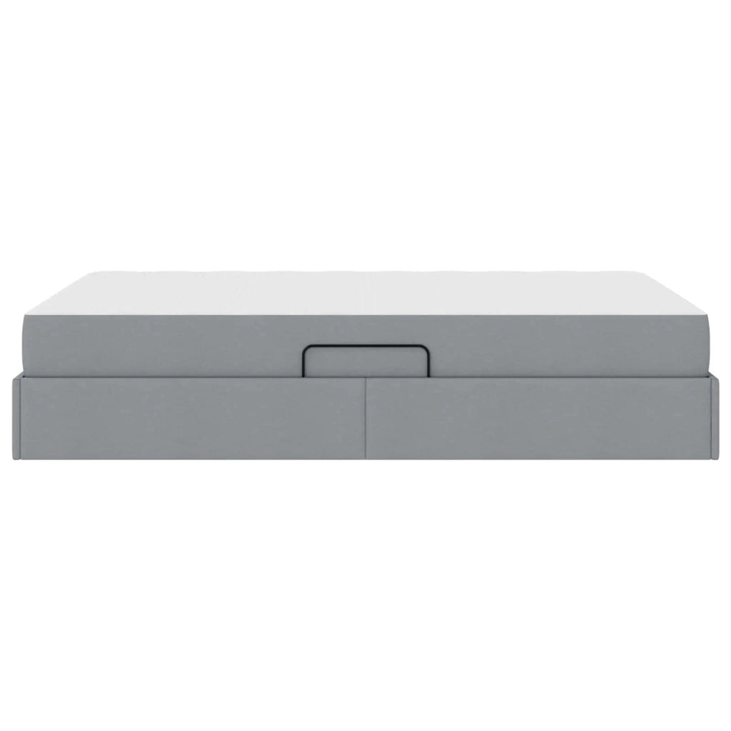 Letto con contenitore e materasso Grigio chiaro 120 x 190 cm 3399646
