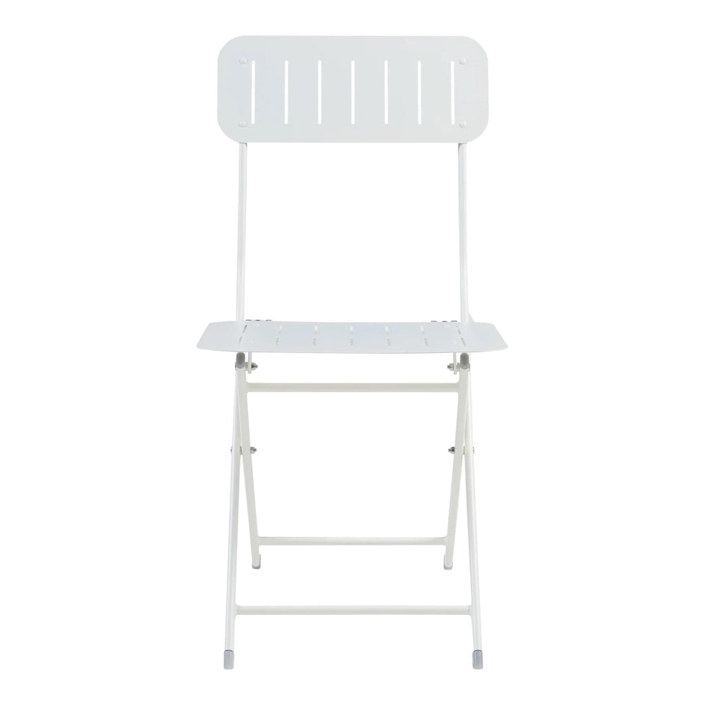Set di 2 sedie pieghevoli da esterno per giardino campeggio e patio acciaio bianco 03_0009650