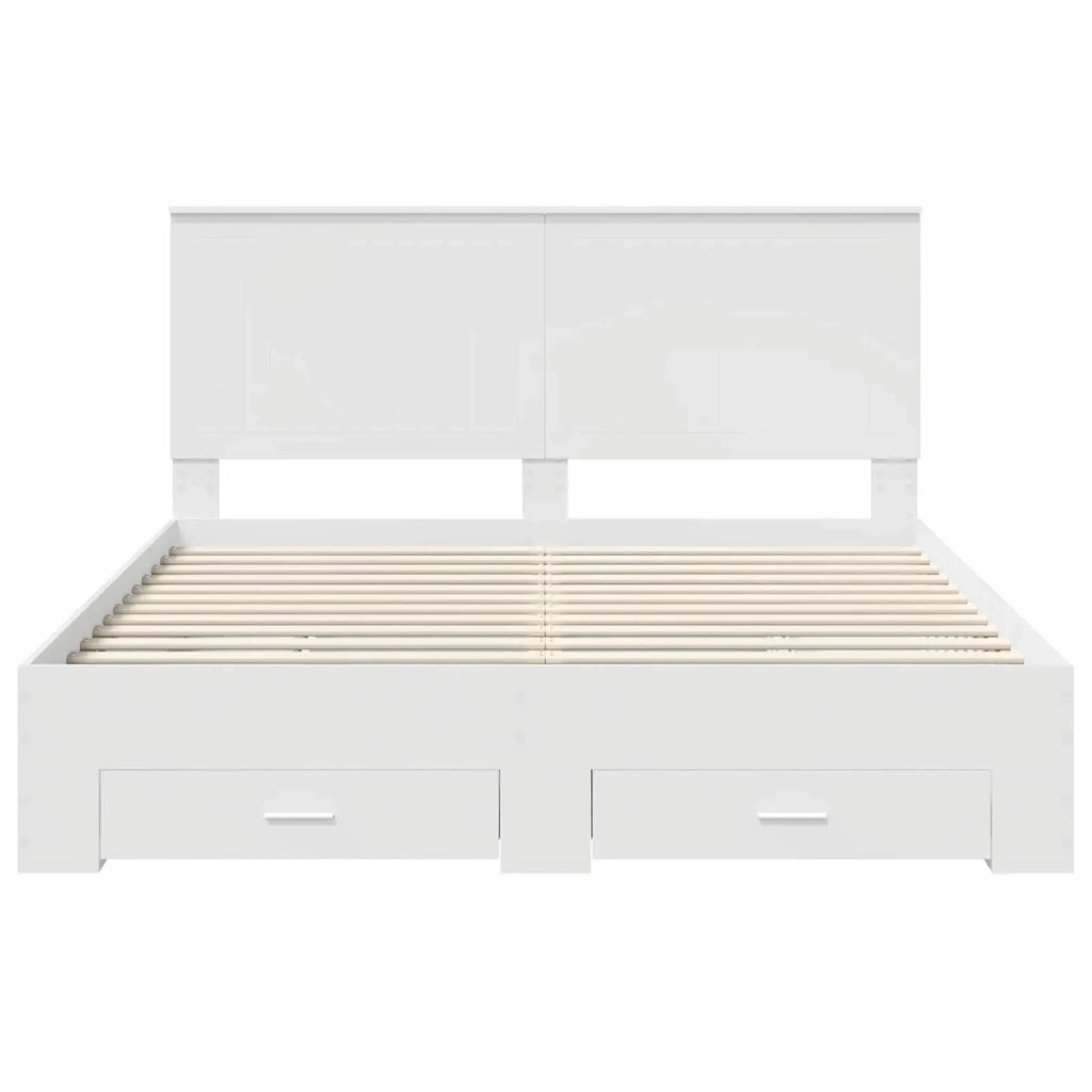Struttura del letto Bianco 160 x 200 cm Legno multistrato 3411280