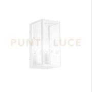 APPLIQUE MIRAGE BIANCA 1 LUCE ATTACCO E27 13X13X23CM IN METALLO E VETRO