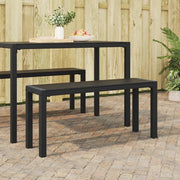 Panchina da giardino Nero 100 x 28 x 45cm Acciaio 42001771
