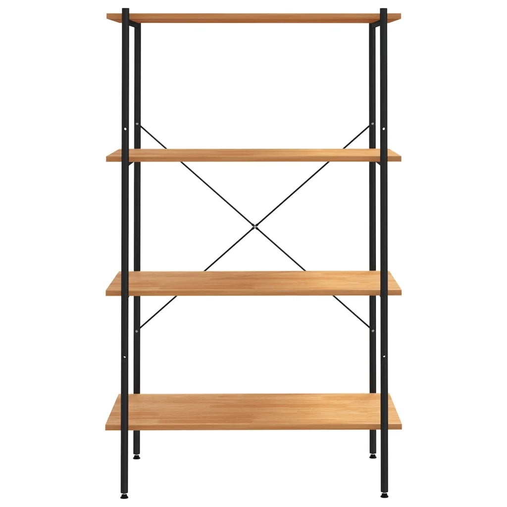 Scaffale con 4 Mensole Nero e Rovere 80x40x130 cm CFW2238347