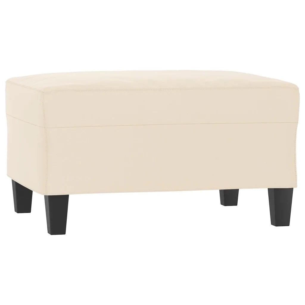 Poggiapiedi Beige 70x55x41 cm in Tessuto Microfibra 349366
