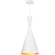 Lampada a sospensione bianco-oro Modern E27 Polux 150cm