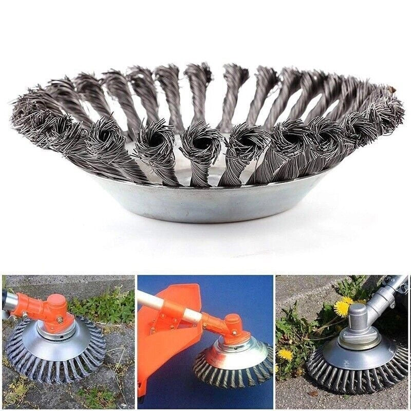 Testina Per Decespugliatore Universale Spazzola Acciaio Pulizia Pavimenti 150 6"