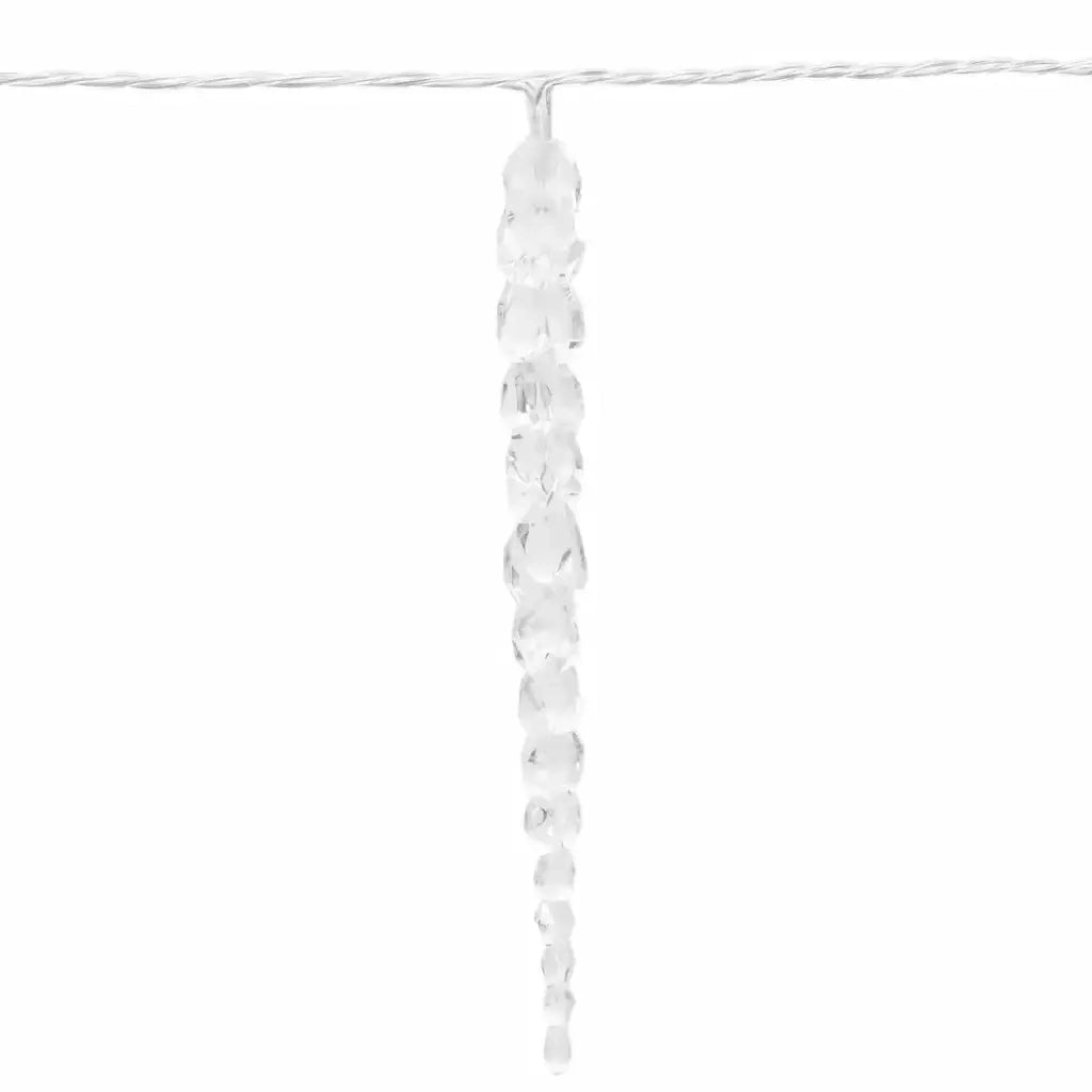 Luci di Natale a forma di ghiacciolo 100 LED Bianco Caldo 10 m Acrilico PVC CFW9287898