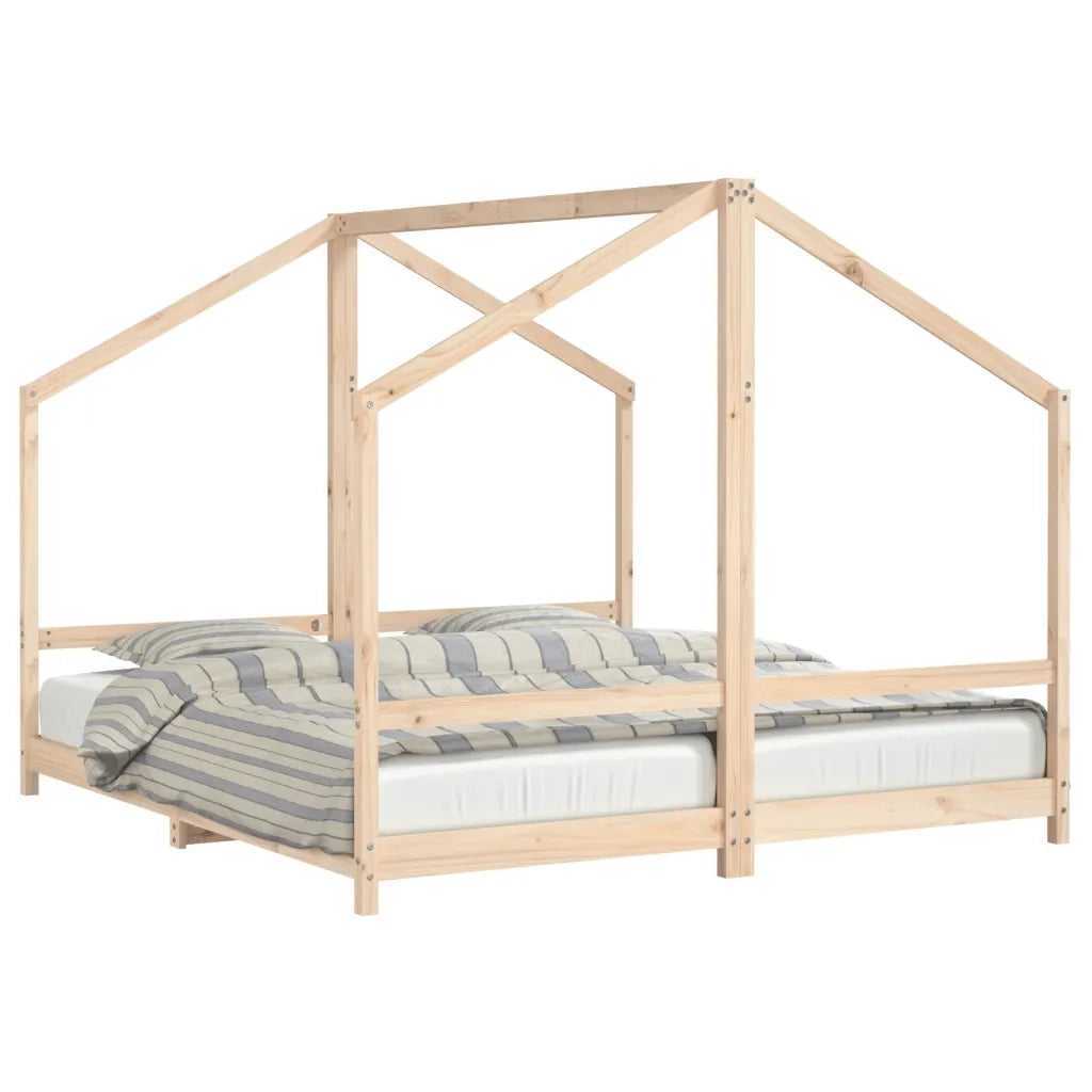 Giroletto per Bambini | Letto Infantile | Lettino 2x(90x200) cm in Legno Massello di Pino